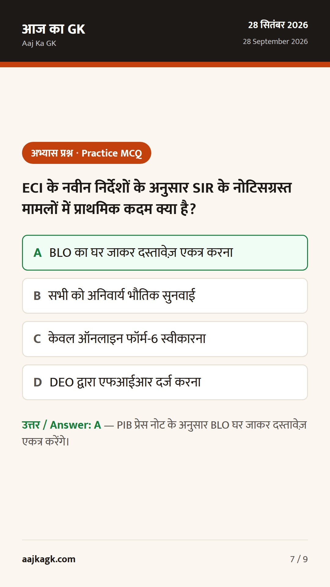 ECI के SIR–ECINet निर्देश जारी; सुप्रीम कोर्ट के ताज़ा अहम फैसलों की झलक — 7
