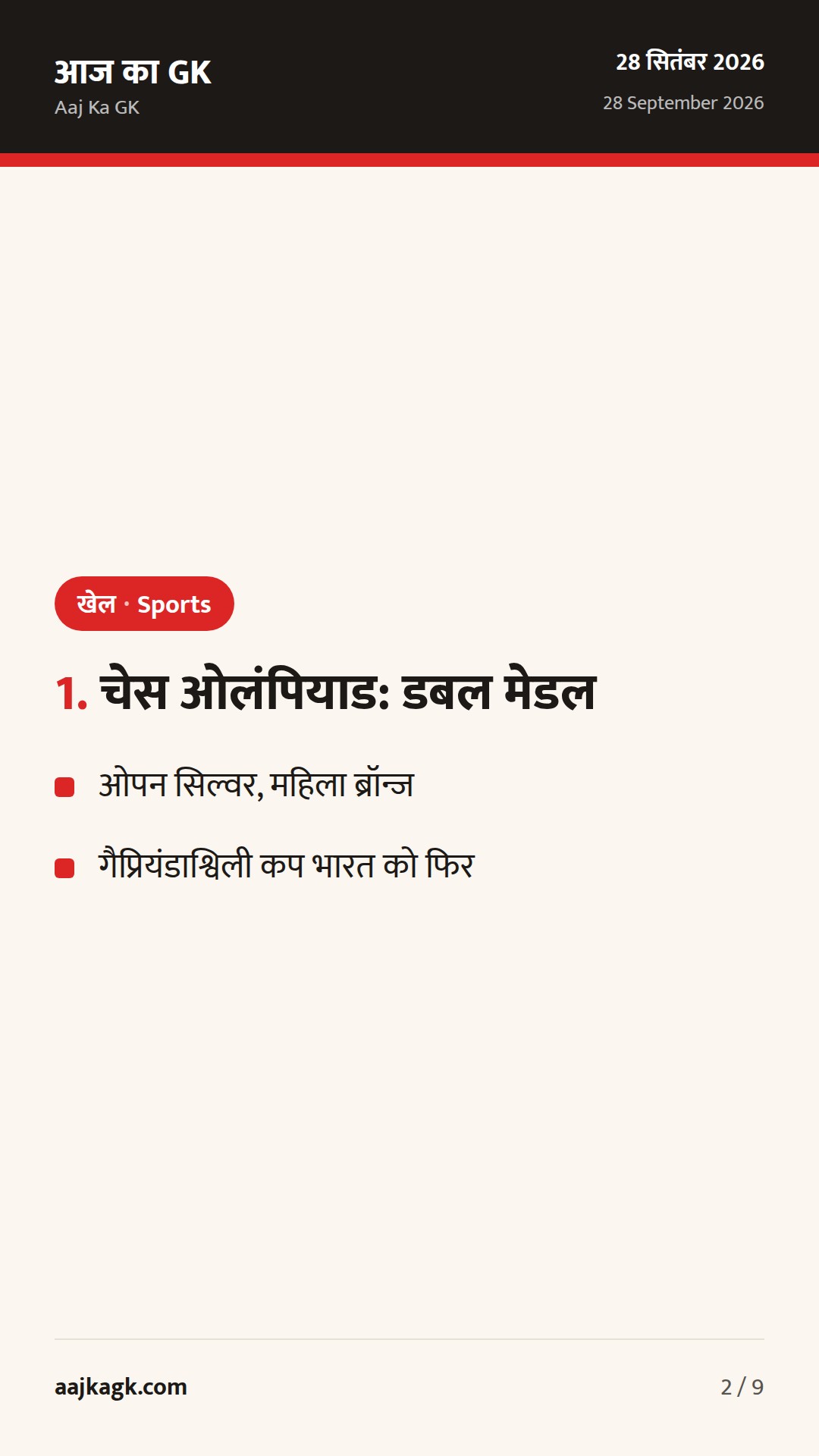 चेस ओलंपियाड में भारत को ओपन सिल्वर, महिला ब्रॉन्ज; एंसी सोजन का रजत, हॉकी सेमीफाइनल तय — 2