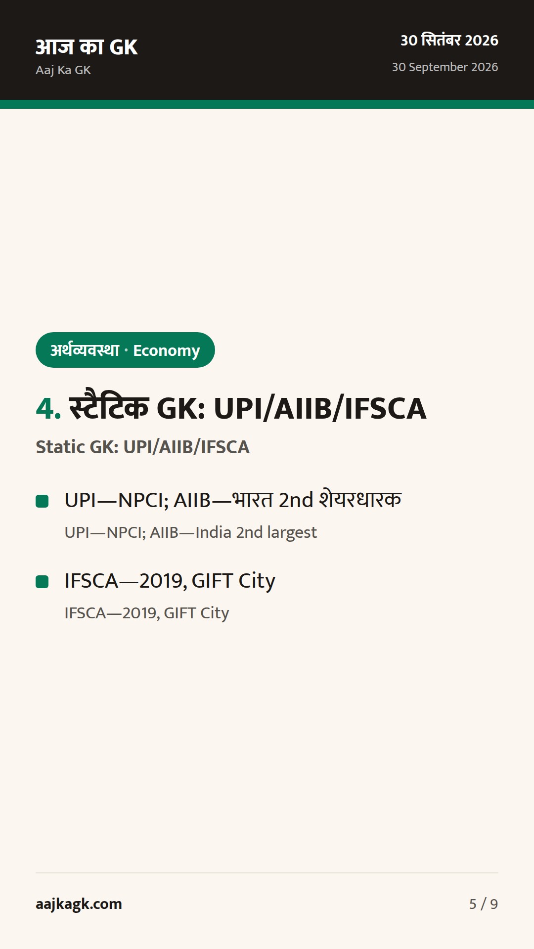 कतर में UPI विस्तार पर वार्ता; सऊदी BIT पर प्रगति, GIFT‑IFSC में KMP सर्टिफिकेशन समयसीमा बढ़ी — 5