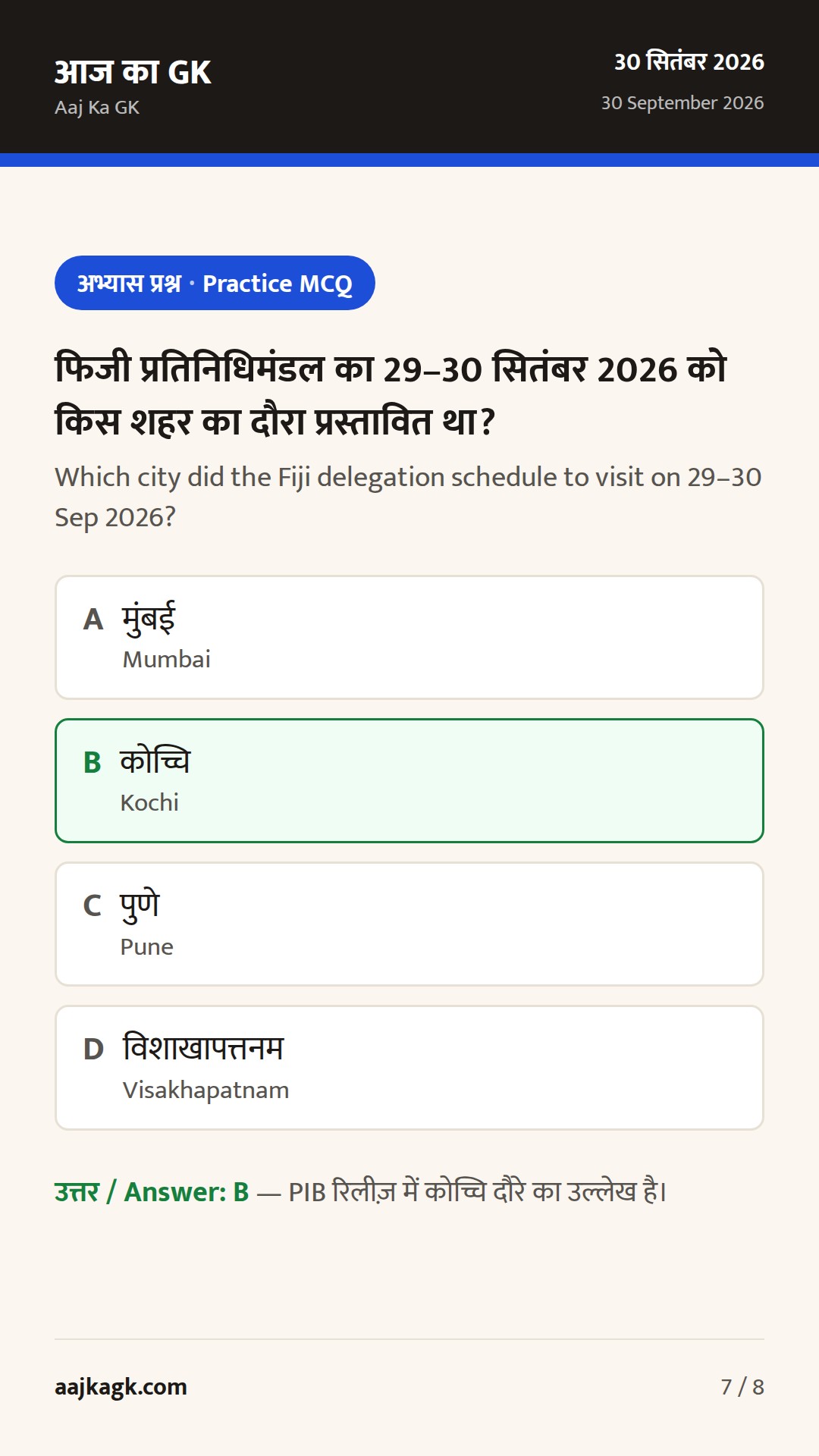 भारत–फिजी रक्षा वार्ता और भारत–फ्रांस शिक्षा–अंतरिक्ष सहयोग: ताज़ा कूटनीतिक गतिशीलता — 7