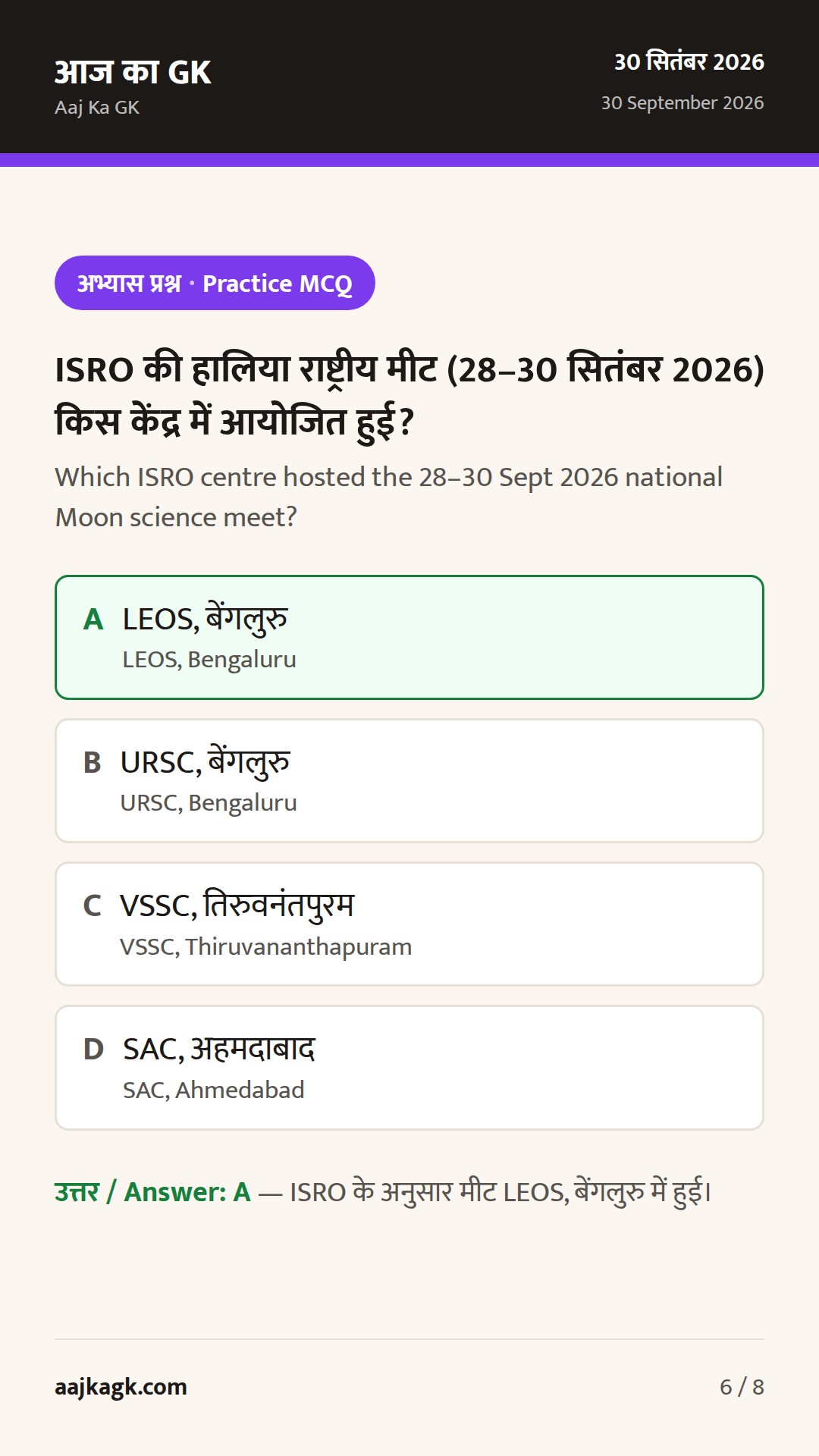 ISRO का चंद्र अन्वेषण नेशनल मीट और भारत–फ्रांस स्पेस साझेदारी पर फोकस — 6