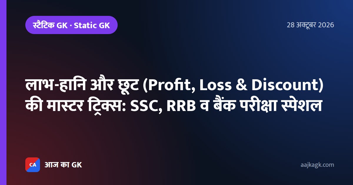 लाभ-हानि और छूट (Profit, Loss & Discount) की मास्टर ट्रिक्स: SSC, RRB व बैंक परीक्षा स्पेशल